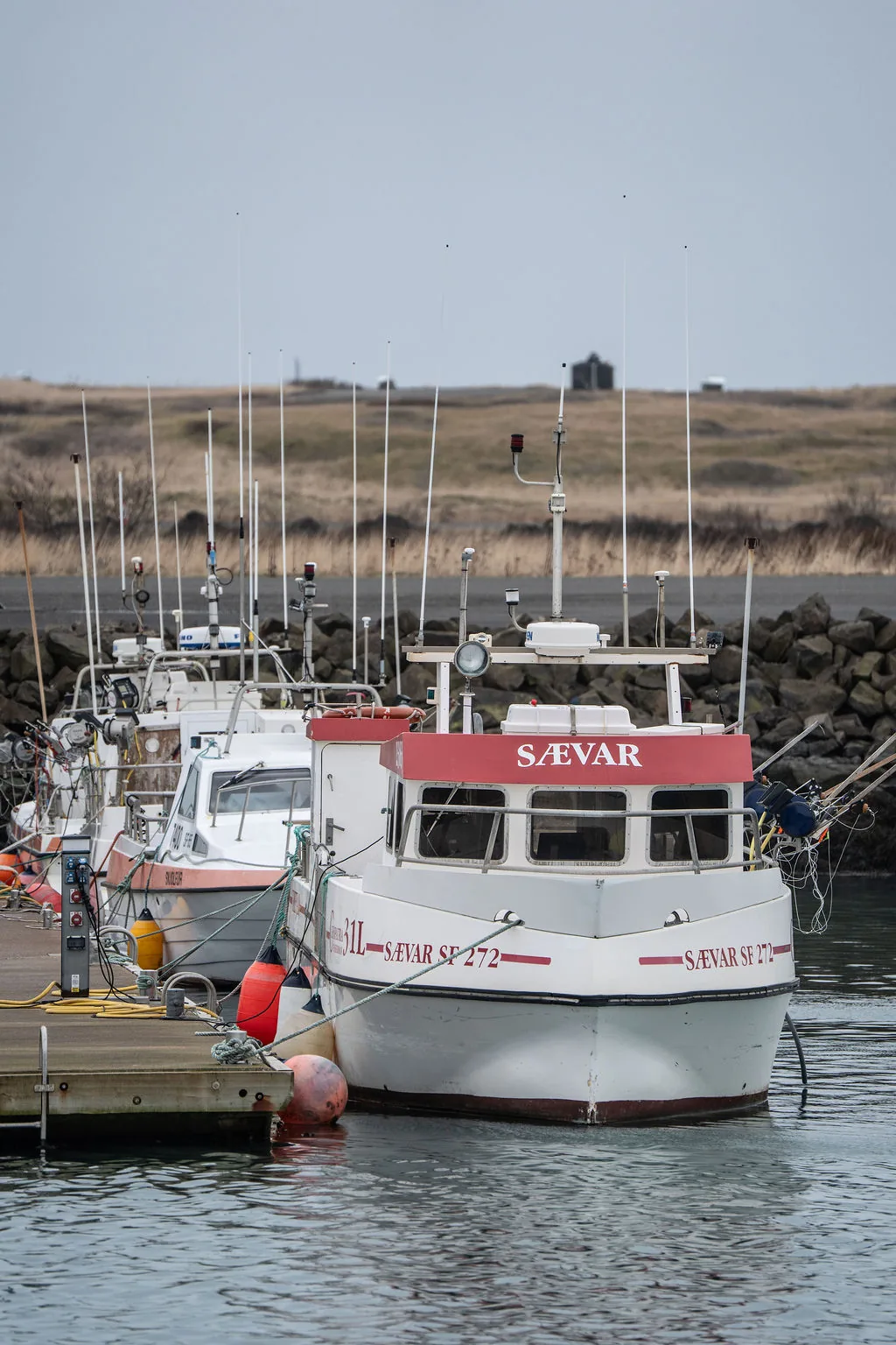 Fishing boats tied up in Höfn harbour